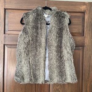 Garnet Hill Faux Fur Vest